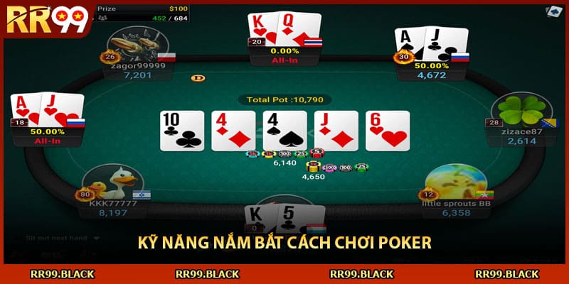 Kỹ năng nắm bắt cách chơi poker