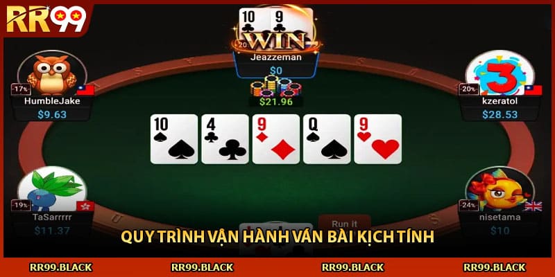 Quy trình vận hành ván bài kịch tính